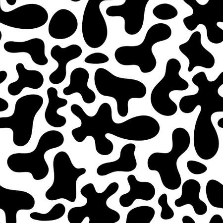 Irregular blob, seamless pattern of abstract organic shapes. Abstract irregular random blobs. Simple liquid amorphous splodge. Trendy minimal designs for presentations, banners, posters and flyers.のイラスト素材
