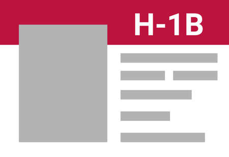 USA viza H-1B. Visa in the United States temporary work for foreign skilled workers in specialty occupation.のイラスト素材