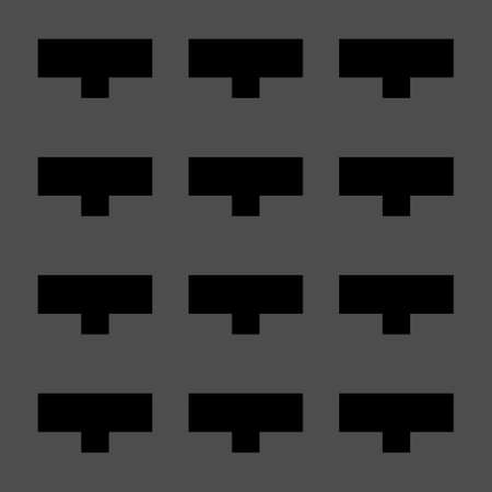 Peg board with curly holes. Grey peg board perforated texture background for working bench tools. Vector illustrationのイラスト素材
