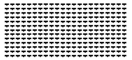 Peg board with curly holes. White rectangle peg board perforated texture background for working bench tools. Vector illustration.のイラスト素材