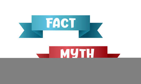 Myths and facts sign. Myths vs Facts header design. True or false facts bubble. Banner design for any purposes.のイラスト素材