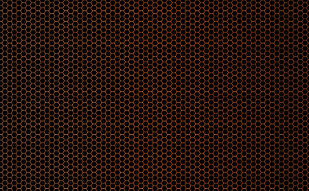Abstract pattern honeycomb. Fire modern technological background. Bright glow from the hexagon for...