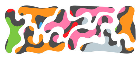 Freeform blob shapes. Abstracts amoeba shapes, freeform organic elementsのイラスト素材