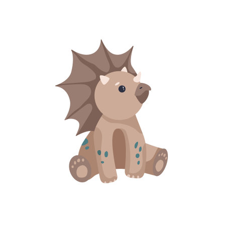 Cute baby dinosaurs. Hand drawn cartoon vector illustrations isolated on white backgroundのイラスト素材