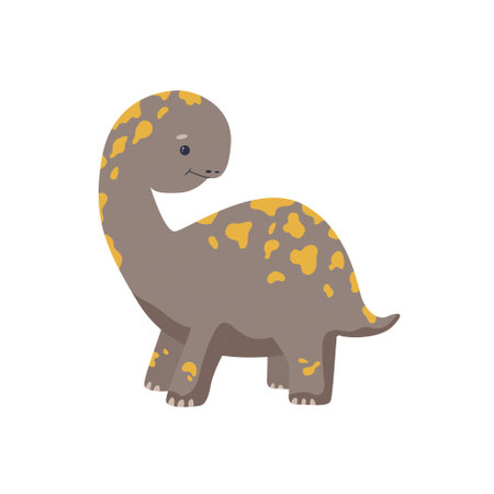 Cute baby dinosaurs. Hand drawn cartoon vector illustrations isolated on white backgroundのイラスト素材