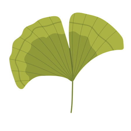 Tropic leaf, flower, colorful handrawn flat illustrationのイラスト素材