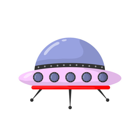 Rocket and alienship elements. Galaxy for design, posters, backgrounds astronaut and space.のイラスト素材