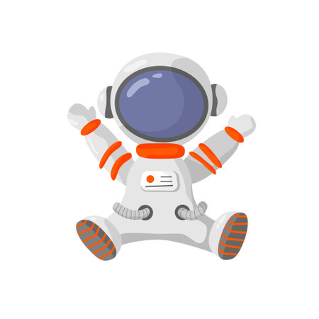 Astronaut and space elments elements. Galaxy for design, posters, backgrounds astronaut and space. Planet, comet, galaxy, alienshipsのイラスト素材