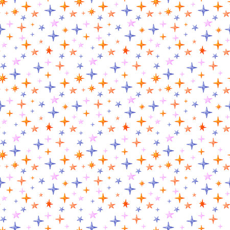 Astronaut and space seamless pattern with space elements. Seamless pattern for design, posters, backgrounds astronaut and space. Planet, comet, galaxy, alienshipsのイラスト素材