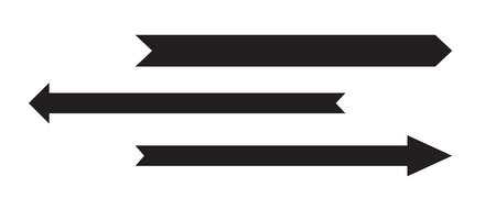 Straight long arrow. Black straight long arrows vector isolated illustration.のイラスト素材