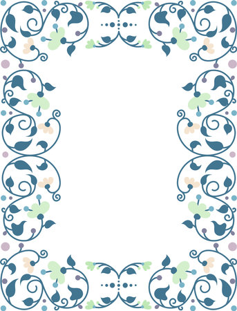 Mexican otomi embrodery ornament, frame. Colorful Mexican Traditional Textile Embroidery Style. Folk otomi style graphic, wallpaper. Festive mexican floral motifのイラスト素材