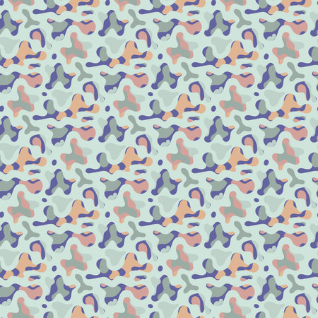 Freeform blob shapes pattern. Abstracts amoeba seamless pattern, freeform organic elementsのイラスト素材