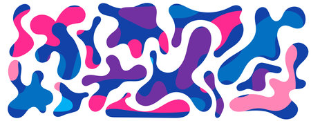 Freeform blob shapes. Abstracts amoeba shapes, freeform organic elementsのイラスト素材
