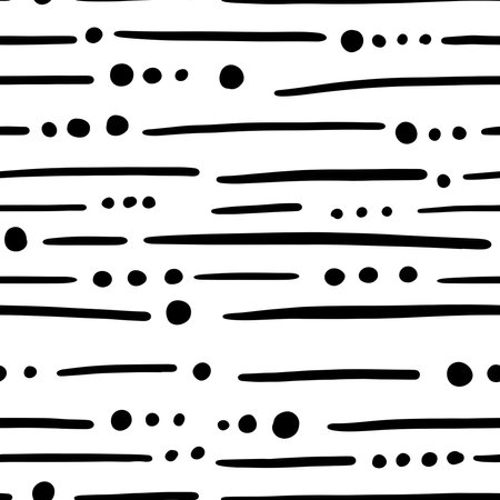 Small dash pattern. Seamless minimal dash pattern, small elementsのイラスト素材