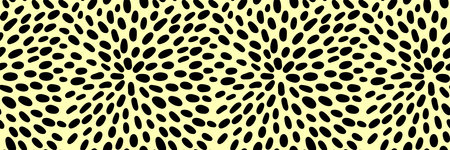 Small dash pattern. Seamless minimal dash pattern, small elements on yellow backgroundのイラスト素材