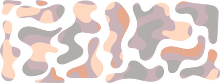 Freeform blob shapes. Abstracts amoeba shapes, freeform organic elementsのイラスト素材