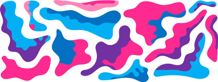Freeform blob shapes. Abstracts amoeba shapes, freeform organic elementsのイラスト素材