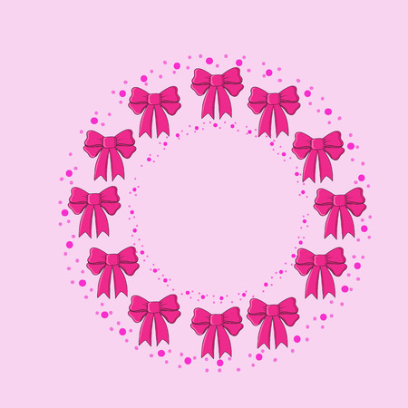 Festive frame bows in vectorのイラスト素材