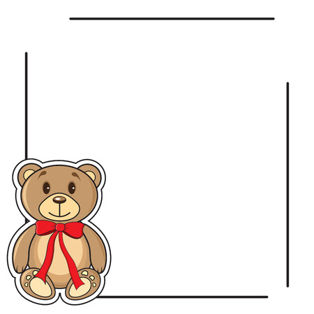 Frame with bears in the vector in EPSのイラスト素材