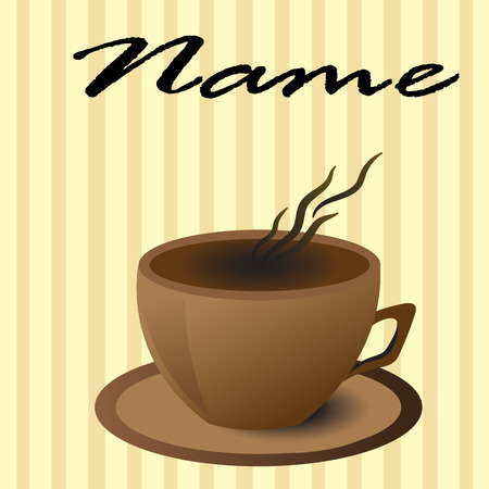 leaflet coffee shop, a Cup of coffeeのイラスト素材