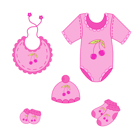 a set of baby clothes for boyのイラスト素材