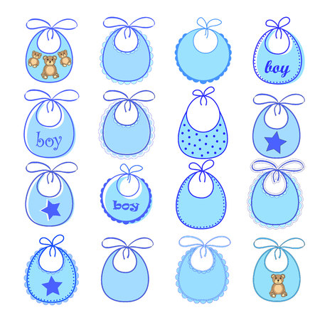Baby bib for boyのイラスト素材