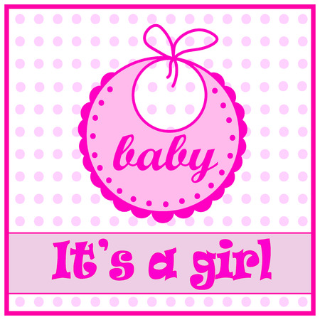 Baby bib for girlのイラスト素材