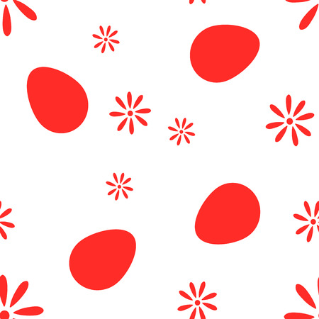 The pixel pattern of eggs and flowers vector EPS 10のイラスト素材