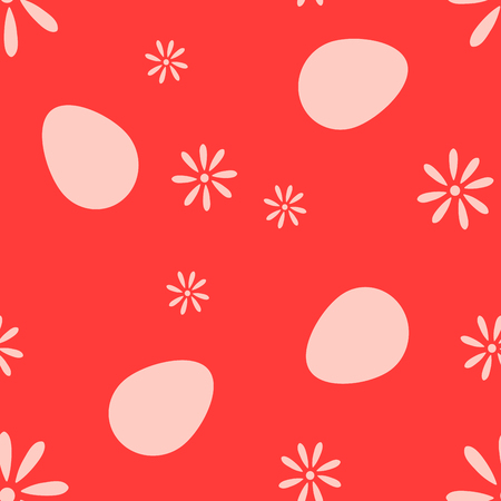 The pixel pattern of eggs and flowers vector EPS 10のイラスト素材