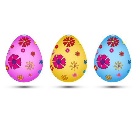 Set of Easter eggs vector EPS 10のイラスト素材