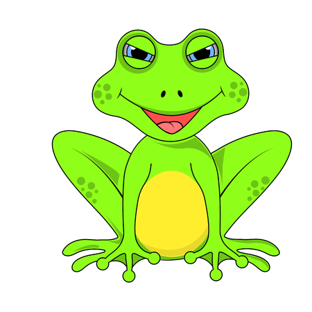 frog on white background in vector EPS 10.のイラスト素材