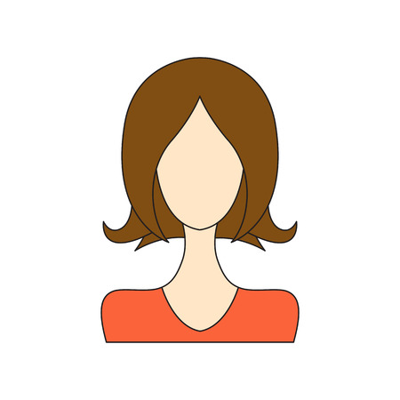 avatar girls on the shoulders without a face.のイラスト素材