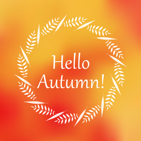 a wreath of autumn leaves in vector EPS 10.のイラスト素材