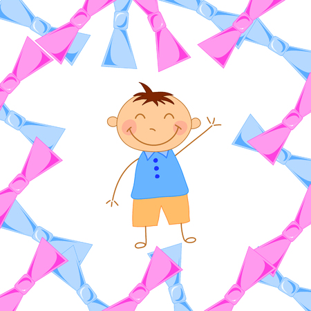 Postcard for children on birthday or any occasion.のイラスト素材