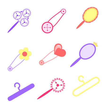 Set of baby shower elements isolated on white backgroundのイラスト素材