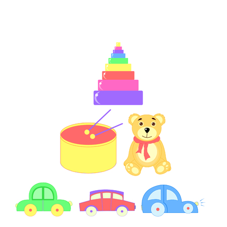 Set of baby shower elements isolated on white backgroundのイラスト素材