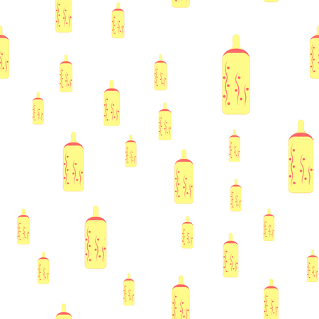 bottle baby. seamless pattern for children girls.のイラスト素材