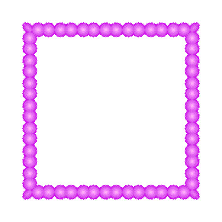 frame of flowers on a white background isolated.のイラスト素材