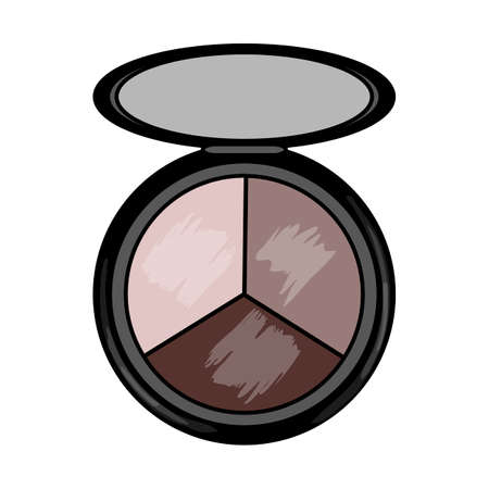 Beauty illustration with eye shadow set. Cartoon style. Vectorのイラスト素材