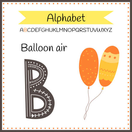 English uppercase alphabet letters on a white background. Letter B. Vector illustrationのイラスト素材