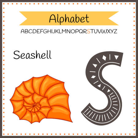 English uppercase alphabet letters on a white background. Letter S. Vector illustrationのイラスト素材