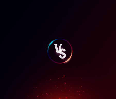 Versus logo template vector illustration on dark backgroundのイラスト素材