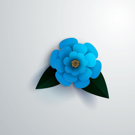 vector paper flower origami vector illustrationのイラスト素材
