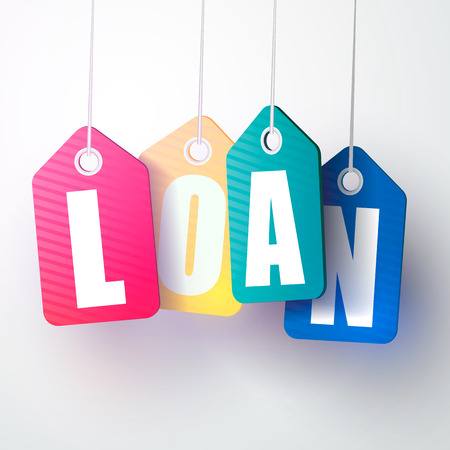 Loan approved labels banners.のイラスト素材