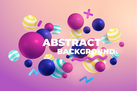 Multicolored decorative balls. Abstract vector illustrationのイラスト素材