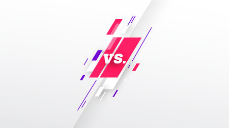 Versus screen design. Battle headline template. Fllat modern design. Vector illustrationのイラスト素材