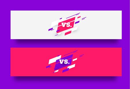 Versus Board of rivals, with space for text. vector illustration. Grey vs banner. football, basketball, soccer screen. vector illustration. yellow. in dark backgroundのイラスト素材