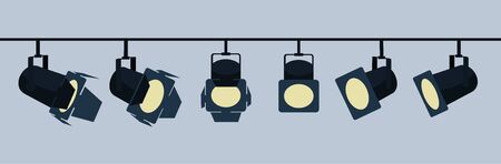 Spotlights realistic transparent background for show contest or interview vector illustration eps