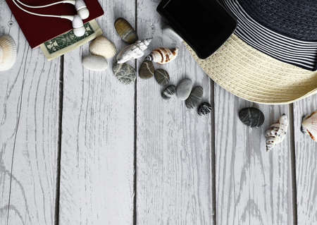 travel, flatlay, travel items, trip, vacation, time with family, light background