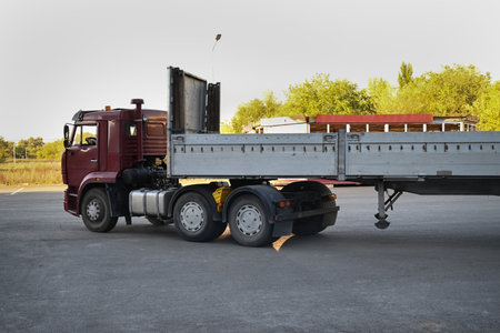 An empty truck with sides is ready for loading